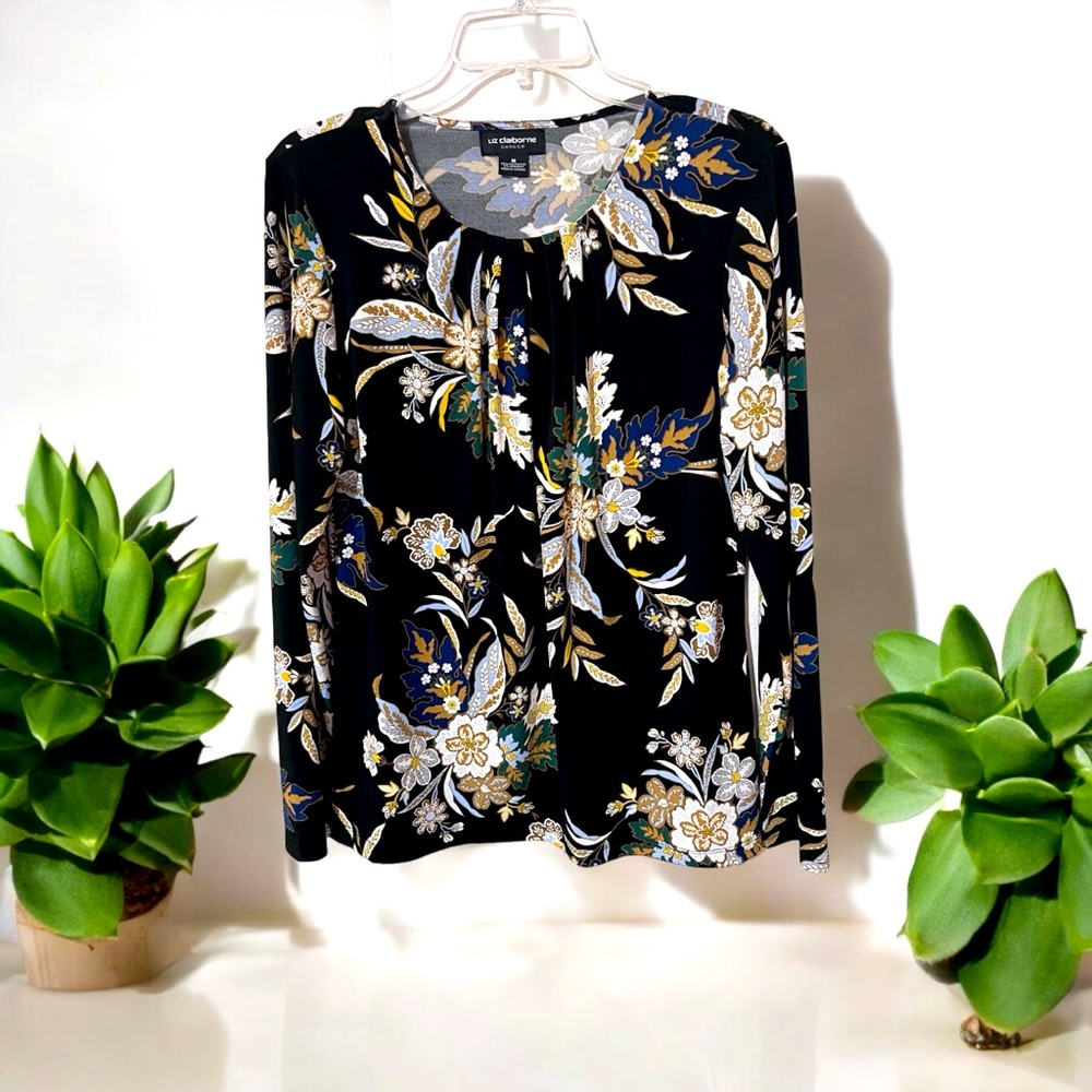 Liz Claiborne long sleeve career blouse - M
